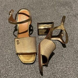 Gold Franco Sarto heels